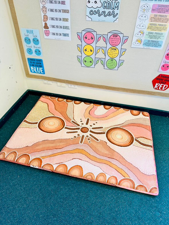 Mothers Love design by Studio Lowana as a Calm Corner mat in a school