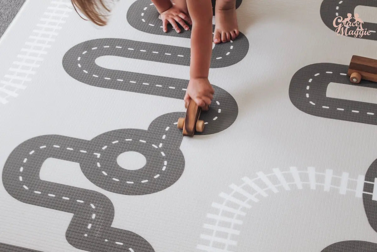 Luxe Padded Baby Playmats Grace & Maggie Boho Round Playmat