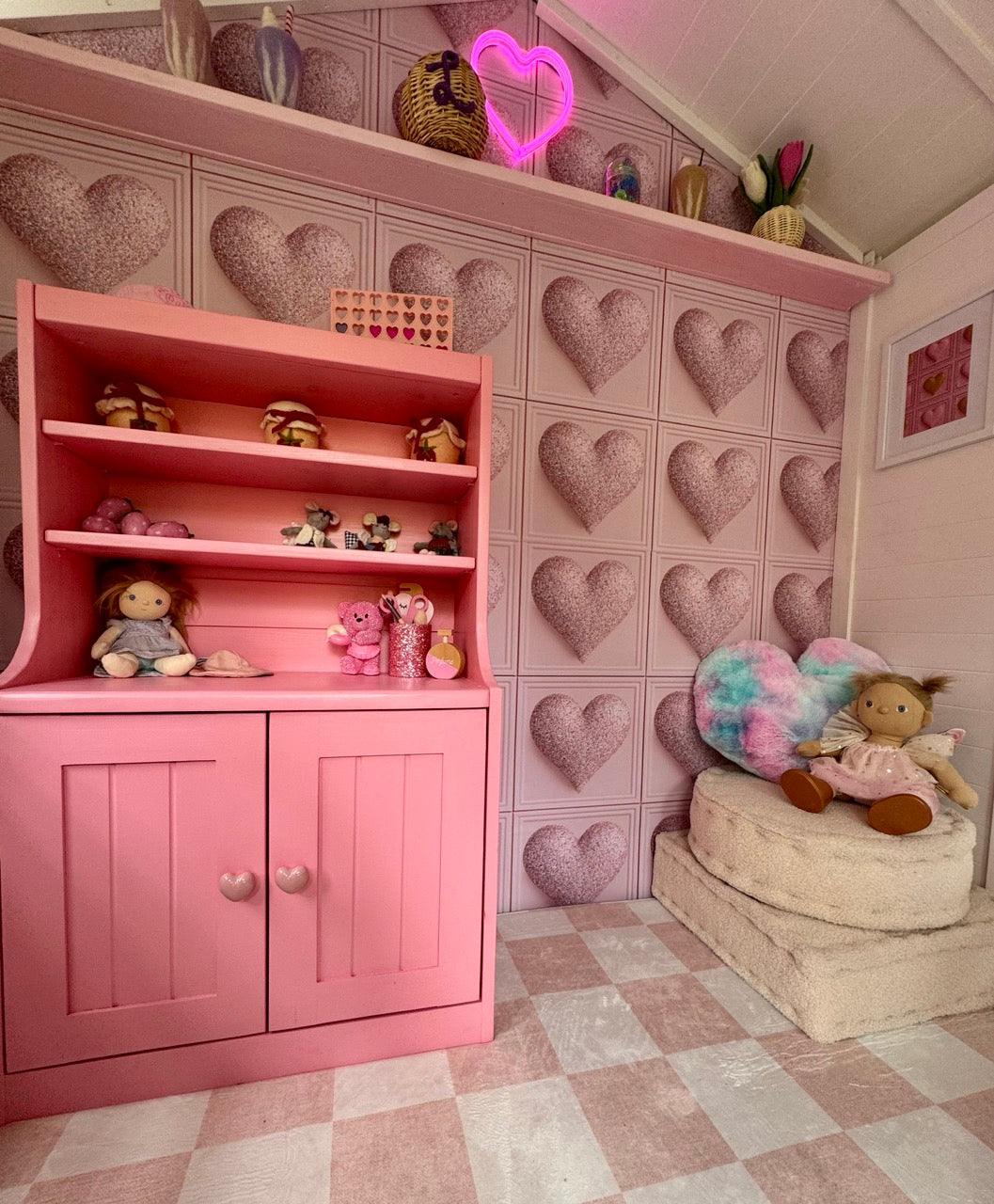 PREORDER - Blush Checkmate - Cubby Memory Foam Snuggle Rug