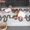 Kids playing on Baby Driver large playmat.